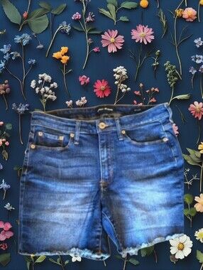 DKNY Distressed Women's High Rise Denim Shorts